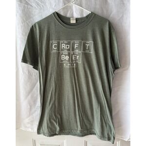 Craft BEER Periodic Table Of Elements T-Shirt Men's Olive Green‎ Erie PA Large